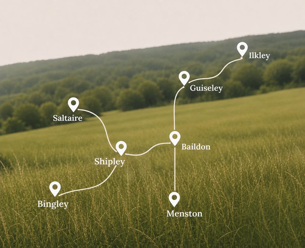 Map showing the areas around Baildon covered by Field and Fur